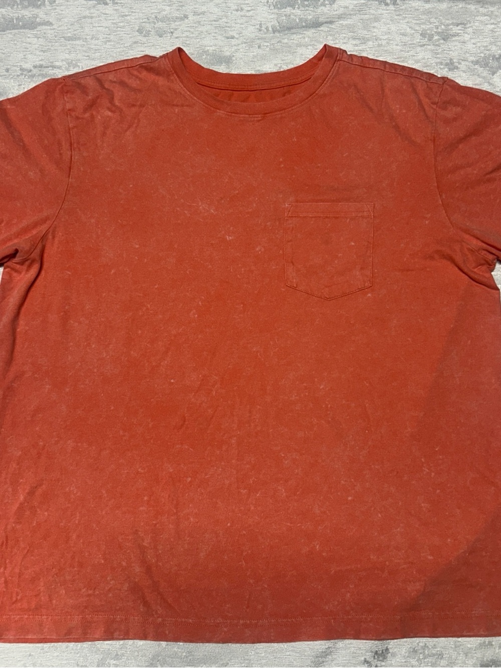 Original Use Mens Large T Shirt Peach Pink Pocket Tee Distressed Weathered Look